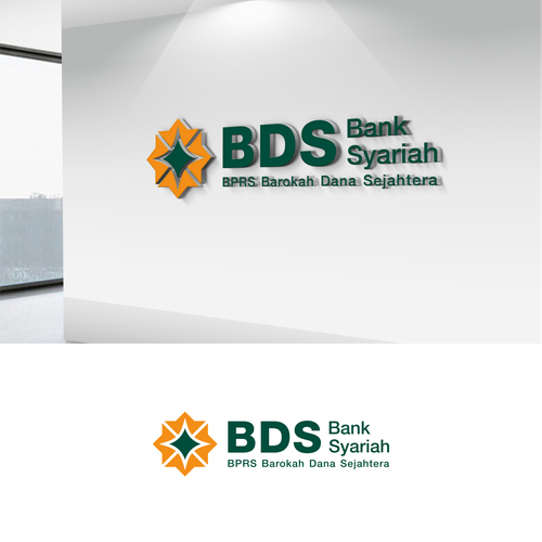 New logo for local islamic sharia bank based in indonesia