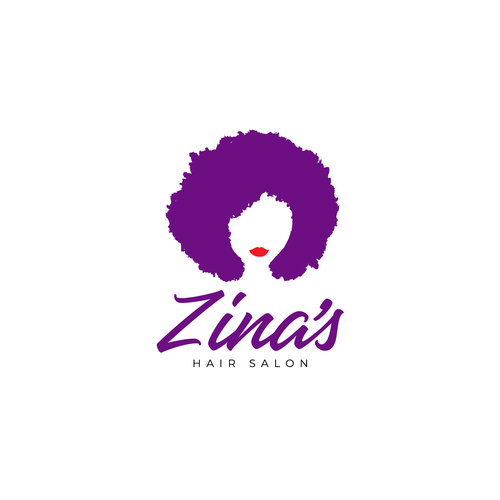 Showcase African Heritage and Glamour for Zina's Hair Salon Logo Diseño de Brands Crafter