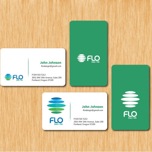 Business card design for Flo Data and GIS Diseño de SrdjanDesign