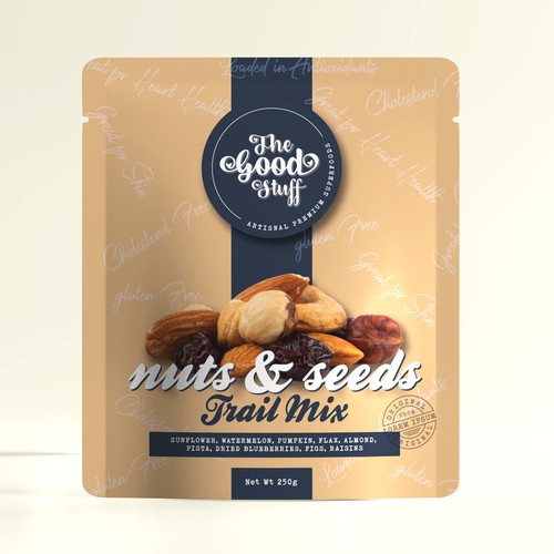 Design a standout packaging for a Nuts & Seeds Standee Pouch Réalisé par Lady Goga