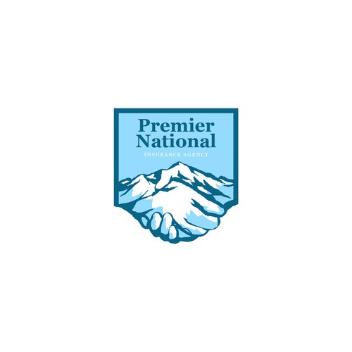 Handshake and/or Mountain Logo for Premier National Insurance Agency Design by Adik