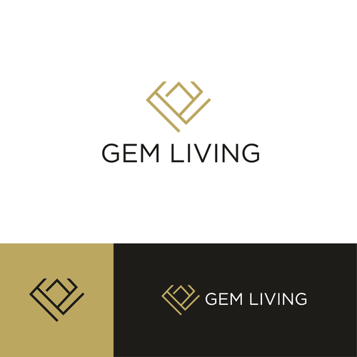 Geometrical, minimalist, modern brand design for Gem Living Design by ankhistos