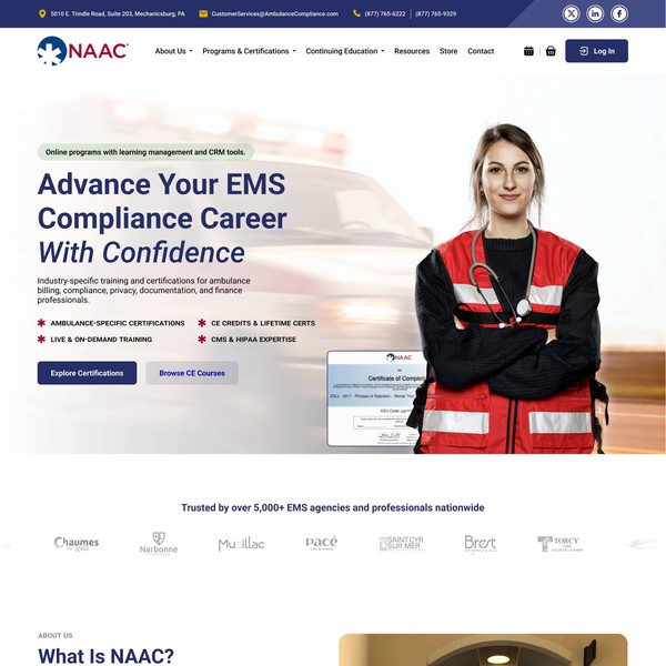 NAAC EMS Compliance Education Website