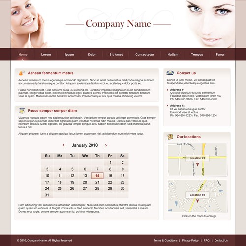 1-3 Page Website Template Design von Hitron_eJump