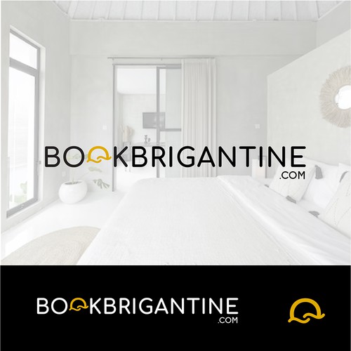 BookBrigantine.com Simple Vacation Rental Logo Design by Lylylie