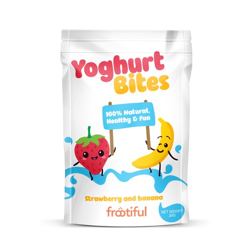 DESIGN PACKAGING FOR CHILDREN SNACK  - FUN, STAND OUT, MODERN Design by Plush Design