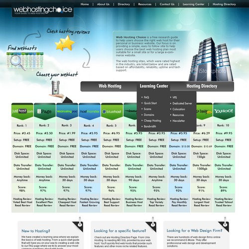 Redesign WebHostingChoice.com Design by sairu