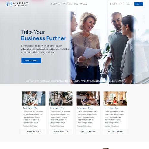 Matrix Equities needs fresh new website Design by pixelwebplanet