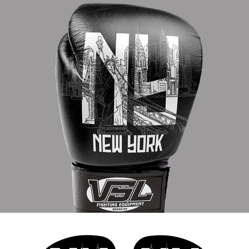 NYC Boxing Gloves Design by Bee Man