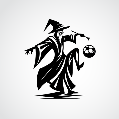 Soccer Wizard Cartoon Diseño de Graphix Surfer