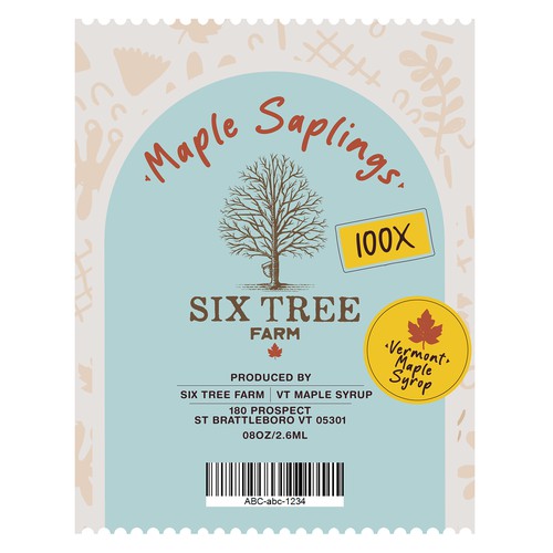 First ever production Maple Syrup Stick label Design by Tsotne N