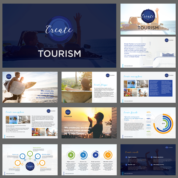 Design by donat § titled "create tourism ppt"