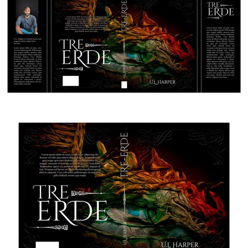 Design book cover for literary and dark fantasy novel.