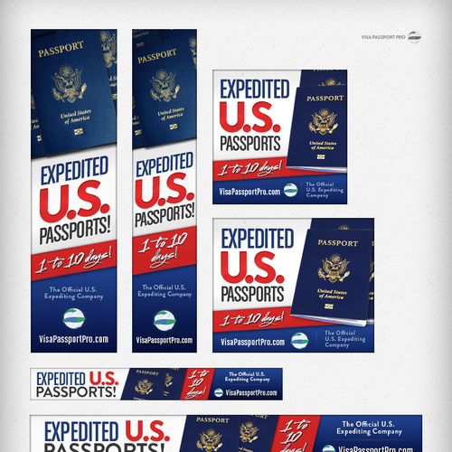 Create the next banner ad for Visa Passport Pro Design by DataFox