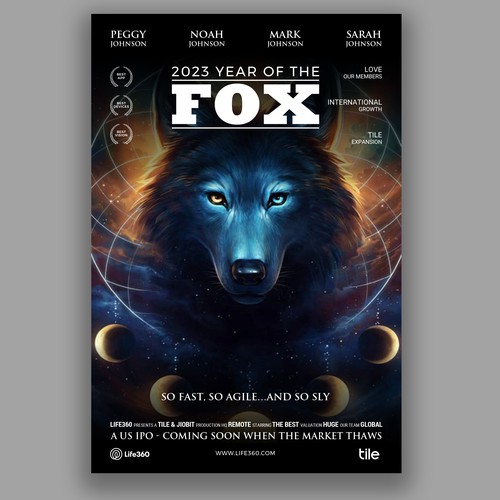 Life360 2023 Year of the Fox Poster Design by RENEXIT