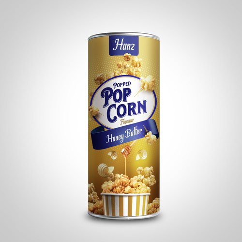 Premium Quality Popped Pop Corn Packaging Design by sougatacreative