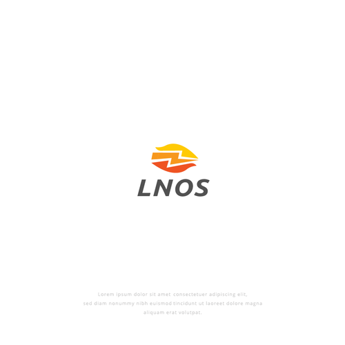 Lightning logo for Blockchain startup (LNOS) Design by Branding Inspiration