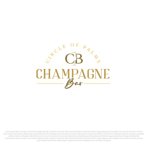 Luxury and modern Champagne Bar logo Design réalisé par Dezineexpert⭐