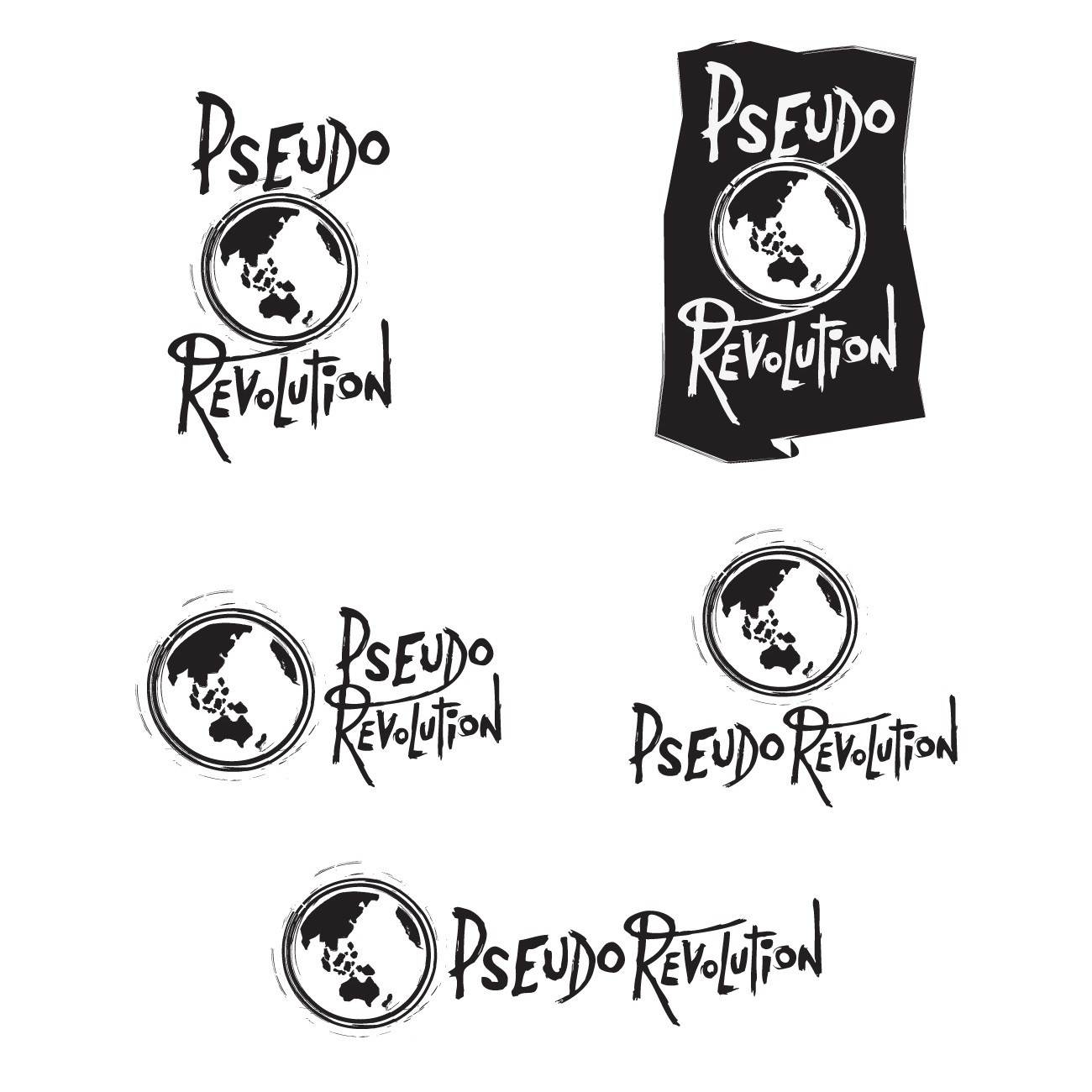 Rebel logo with the title 'logo for Pseudo Revolution'
