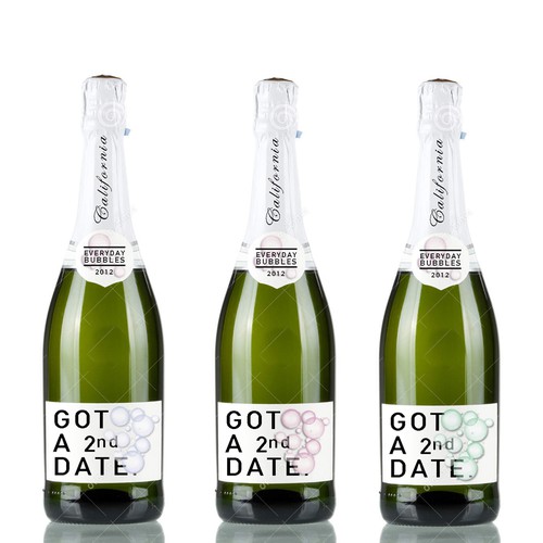 Create a fun pop culture champagne label for Everyday Bubbles Réalisé par Morie Design