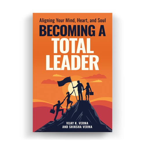 "Book Cover:  Becoming a Total Leader" winning Book cover