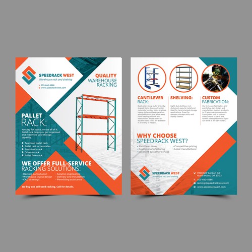 Flyer for industrial warehouse racking Postcard, flyer or print contest