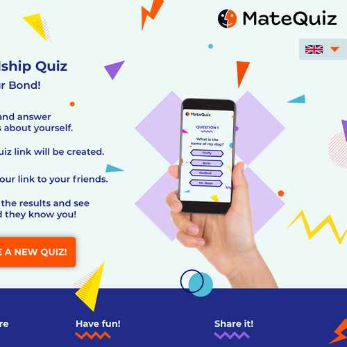 Redesign of a very popular quiz site (MateQuiz.com) Diseño de Lisa Web Design