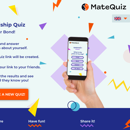 Redesign of a very popular quiz site (MateQuiz.com) Design by Lisa Web Design