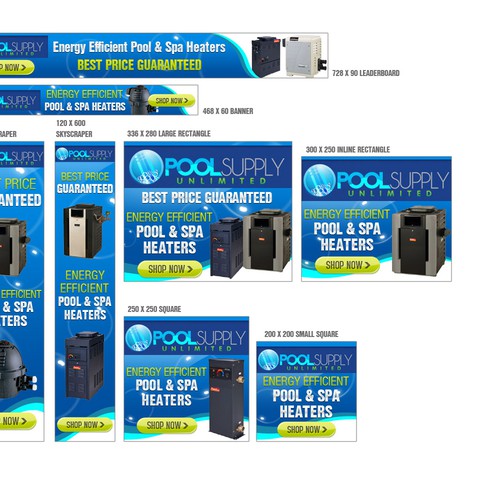 Pool Supply Banner Ads Design by ConceptAlley