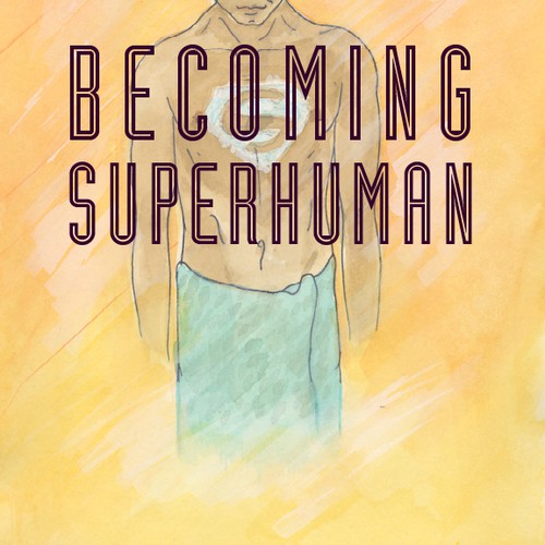 "Becoming Superhuman" Book Cover Diseño de bconnor
