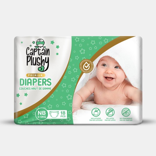 Packaging for playful baby diapers brand Design by Rajith Shantha