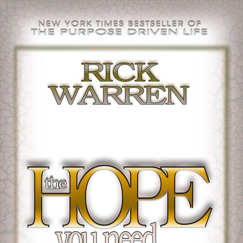 Design Rick Warren's New Book Cover Design by wordleman