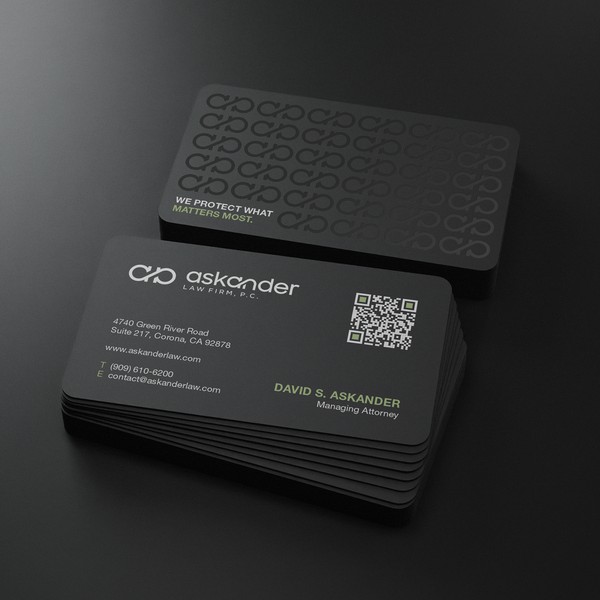 SPOT UV business card