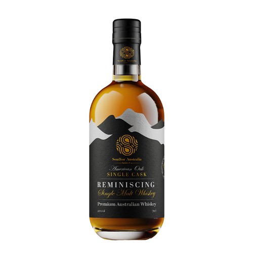 Striking and super premium whisky label design Design by Chrispotterdesign