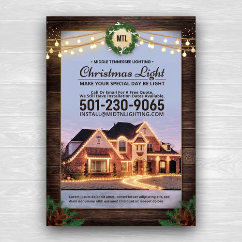 Flyer for Christmas Lighting Design by Max Stu