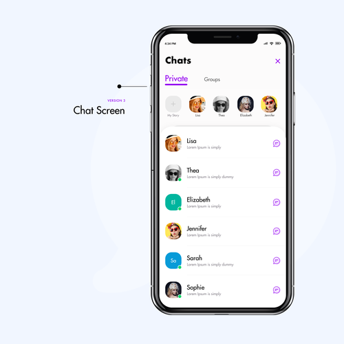 User friendly chat app Design by A N S Y S O F T