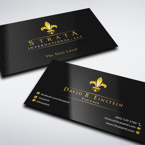 1st Project - Strata International, LLC - New Business Card Diseño de conceptu