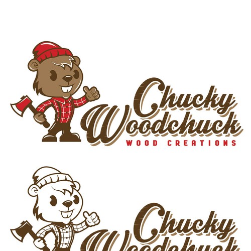 Logo for Chucky Woodchuck Wood Creations Logo design contest