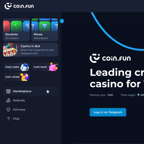 Coin.fun – Crypto Casino/Gambling Logo Design by B®andits