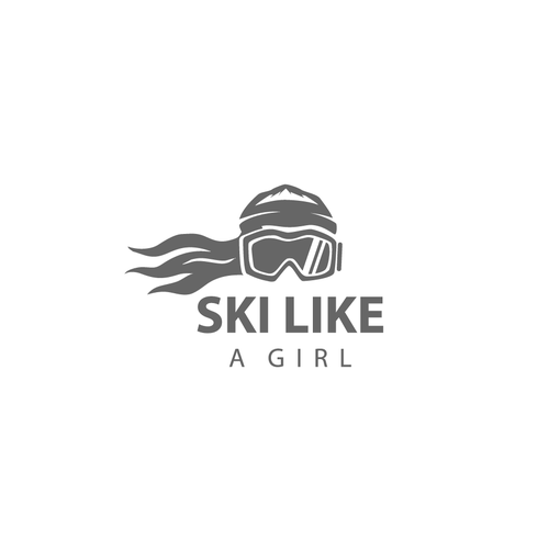 a classic yet fun logo for the fearless, confident, sporty, fun badass female skier full of spirit Design von PUJYE-O