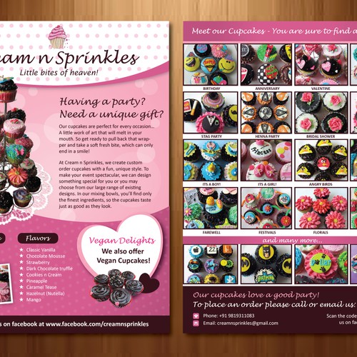 Cupcake Flyer for Cream n Sprinkles Design por rumster