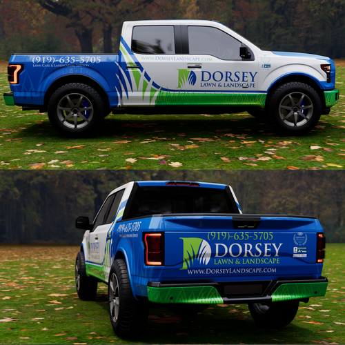 Lawn Care Truck Wrap Design - Ford F150 Crew Cab Design by TANSA ART