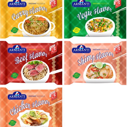 New Armanti Instant Noodles Design by sarapaheylo