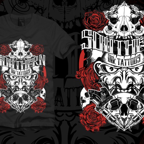 t-shirt design for Southern ink tattoos Design por vvonnabe