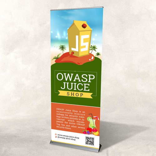 OWASP Juice Shop - Project postcard & roll-up banner Diseño de Logicainfo ♥