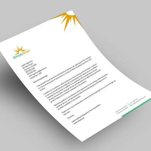 "Renewable Energy Company Letterhead" Design réalisé par Xclusive16