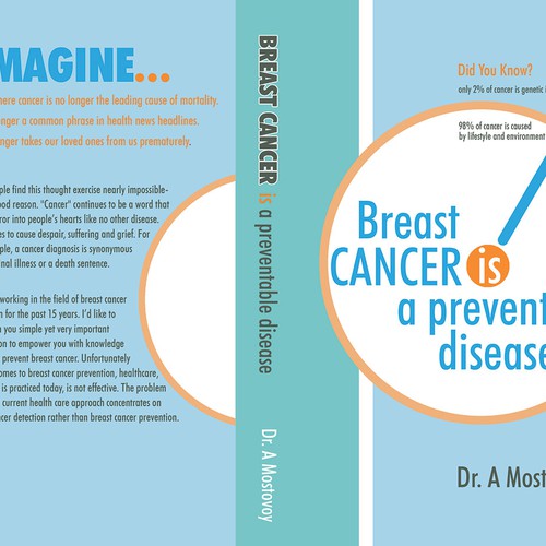 Create a catchy book cover for Breast Cancer Is A Preventable Disease Design by freshvision