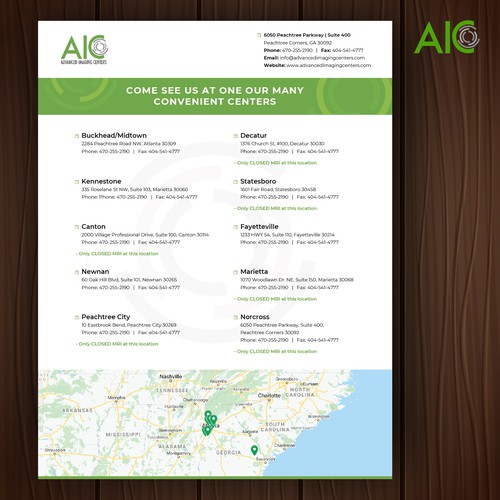 Advanced Imaging Centers Order Form and infographic Design by Bisht-Graphic