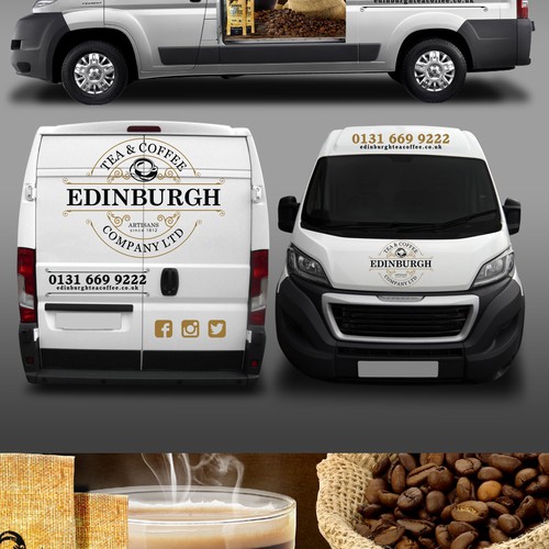 Design a show stopping Van Wrap for Edinburgh Tea and Coffee Co. Design by MasterWraps™