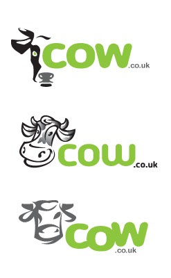Cow head logo with the title 'Logo for food industry'